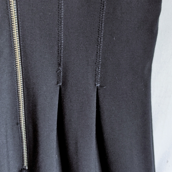 J. Crew Black Exposed Zipper Scuba Knit Midi Dress - Picture 11 of 13